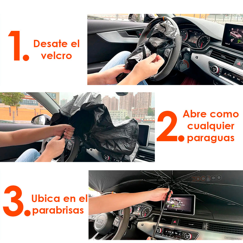 Sombrilla Parasol de Carro – Protección solar al instante☀️🚫