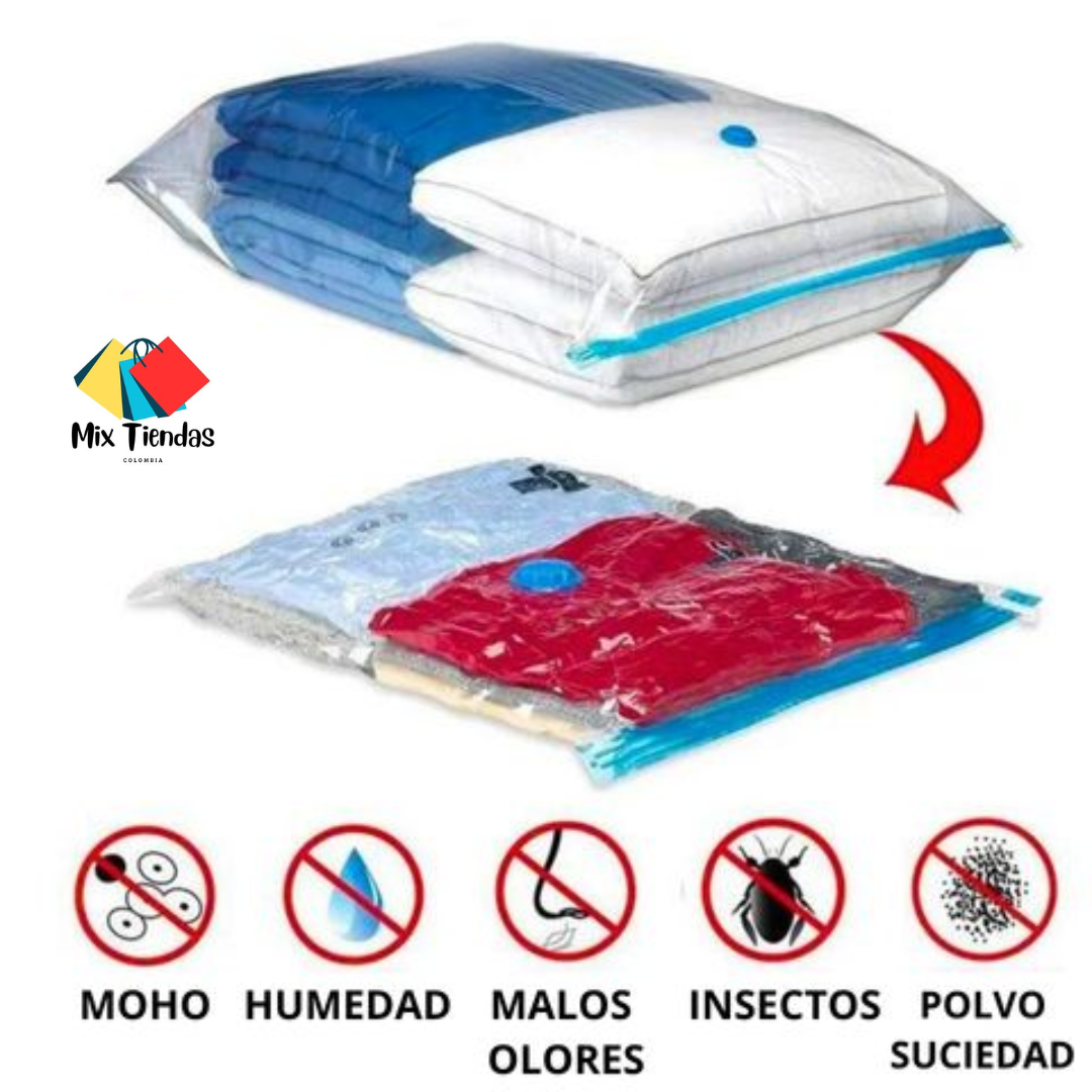 Pack de 5 Bolsas de Viaje🧳 + Regalo Bomba subcionadora de aire