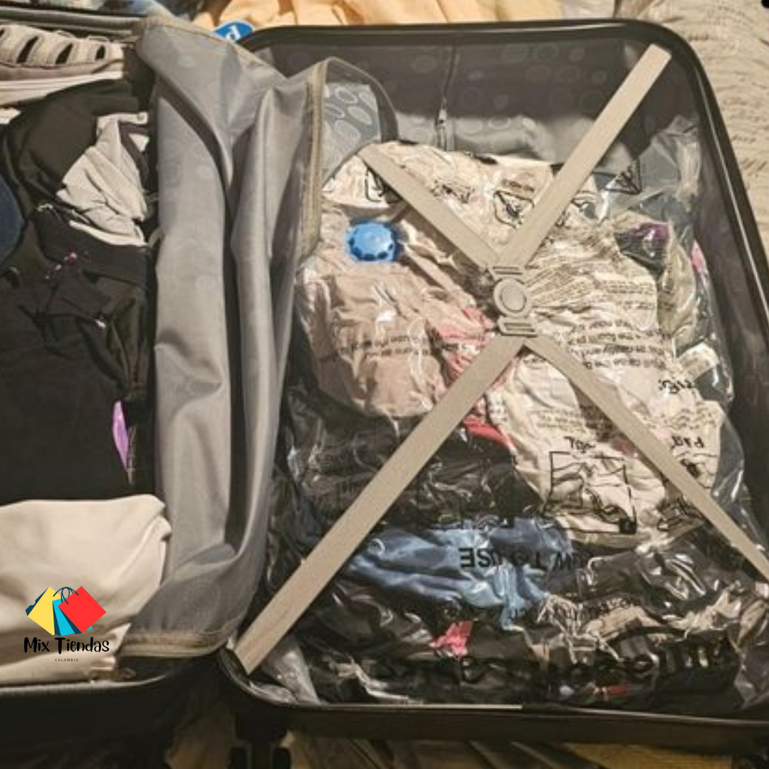Pack de 5 Bolsas de Viaje🧳 + Regalo Bomba subcionadora de aire