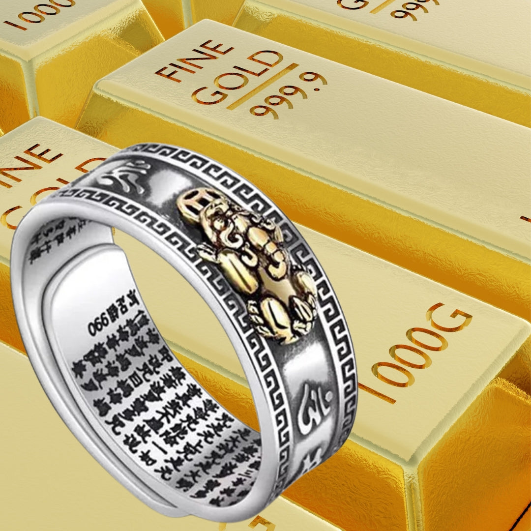 💍 Anillo Feng Shui Pixiu -  Riqueza, protección y suerte.🐉
