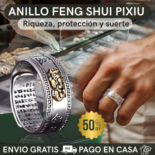 💍 Anillo Feng Shui Pixiu -  Riqueza, protección y suerte.🐉