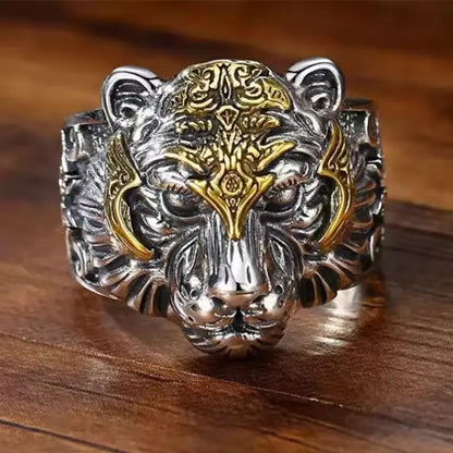 DUO DE LUJO DE CADENA Y ANILLO DE TIGRE IMPERIAL🐯 - EDICIÓN LIMITADA⏳