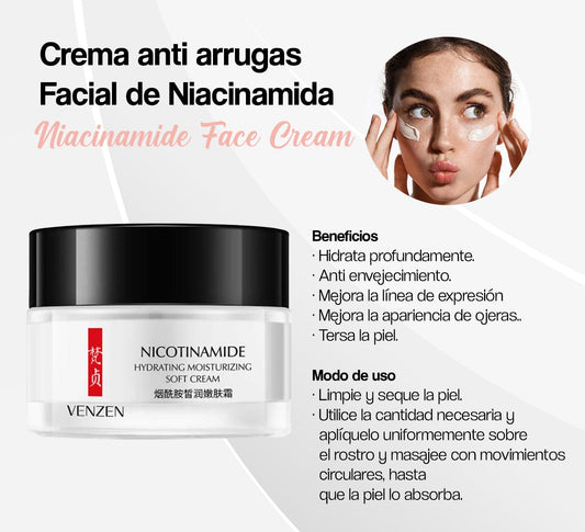 Crema Facial Antiedad  de Niacinamida - VENZEN✨