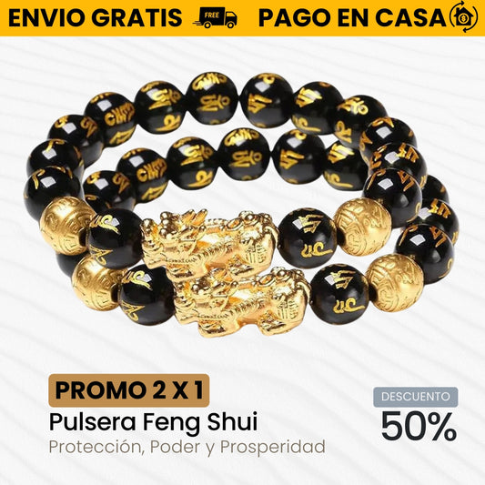 Super promo 2 x 1 🐉 Pulsera Feng Shui – Atrae Protección, Poder y Prosperidad