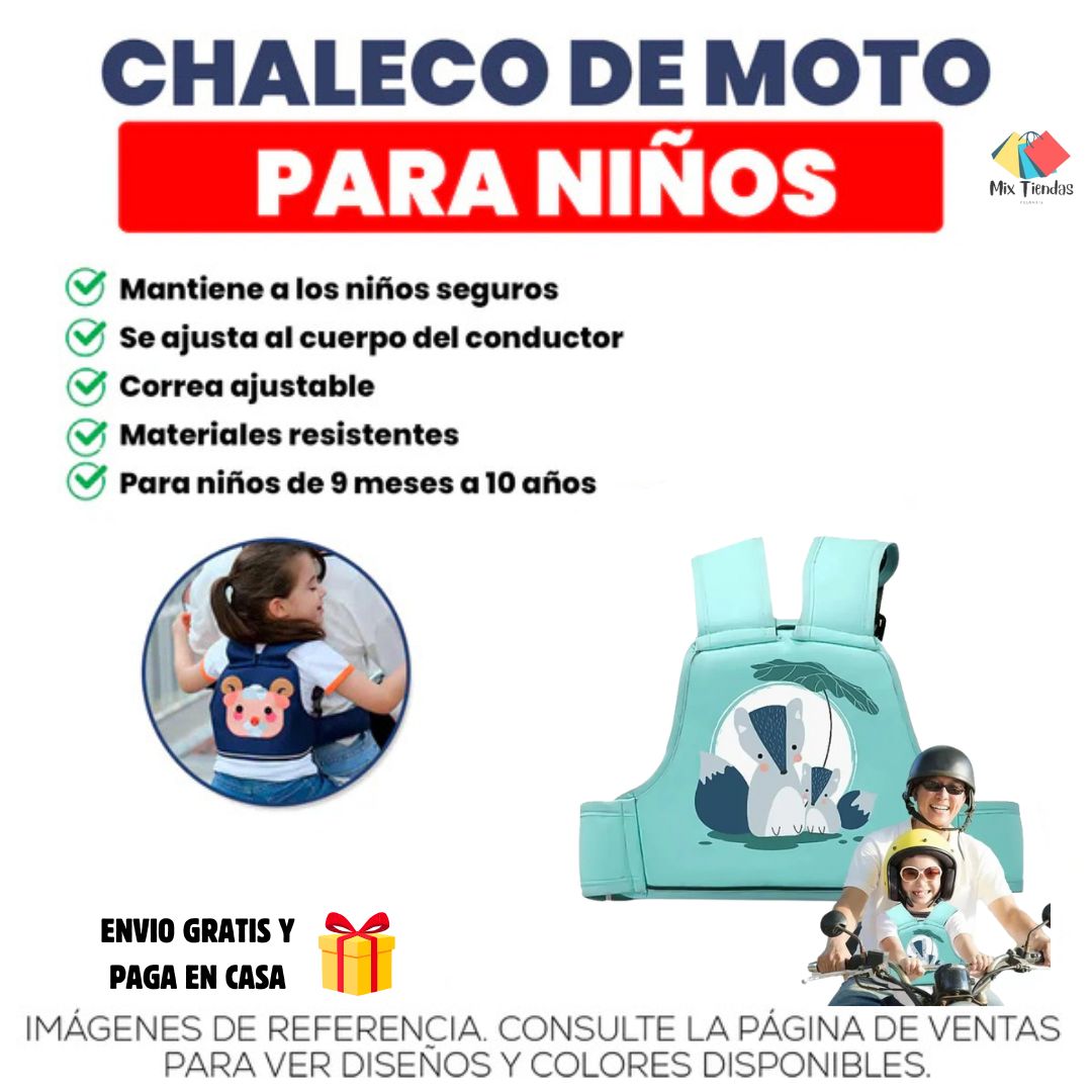 Chaleco  de seguridad de moto🏍️ para niños👧👦
