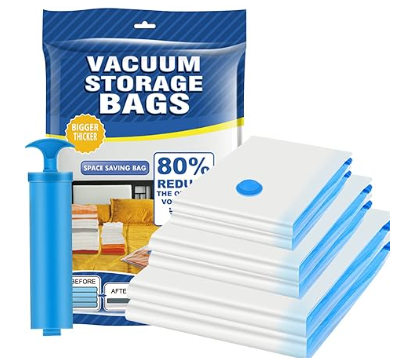 Pack de 5  Bolsas de Viaje🧳 + Regalo Bomba subcionadora de aire