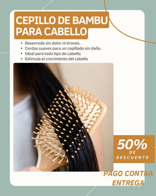 Cepillo de Bambú para el cabello🌾: Oferta especial
